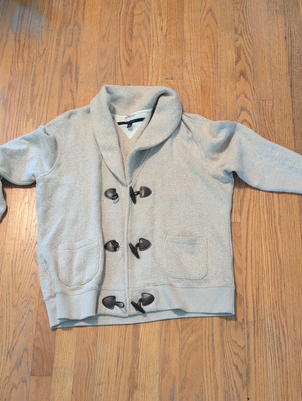 Tommy Hilfiger Kids Light Gray Toggle Pea Coat